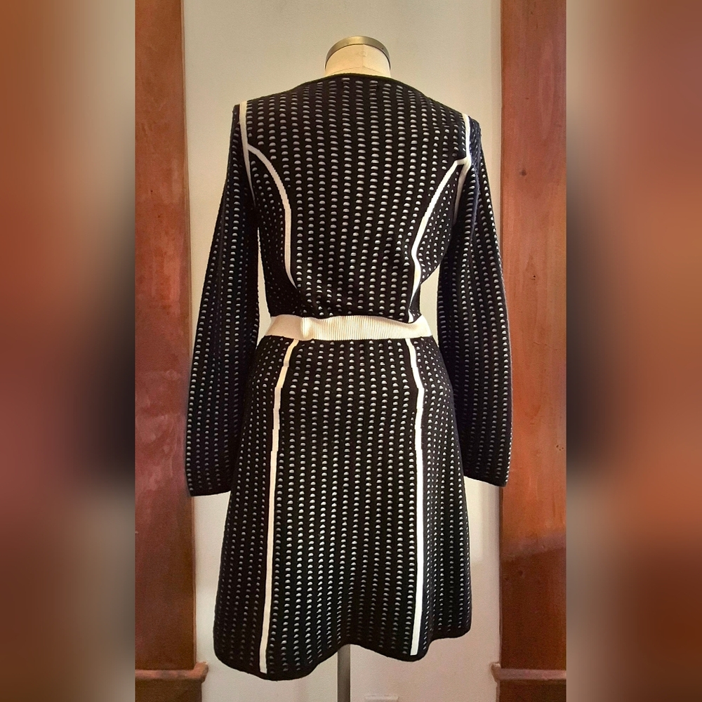 Calvin Klein Black and White Knit Dress